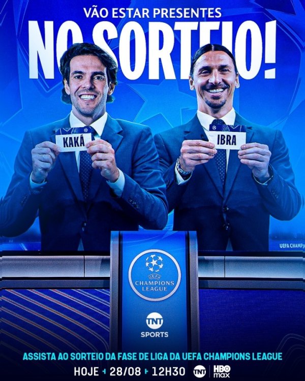 可惜没米兰！转播商说明：卡卡和伊布将担任今晚欧冠抽签嘉宾