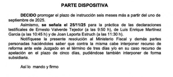 内格雷拉案造访蔓延6个月，巴尔韦德、恩里克、拉波尔塔将出庭