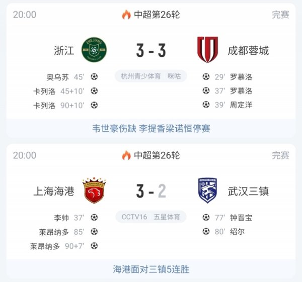 媒体东谈主：争冠场所片刻逆转 蓉城太浪了 泰山将决定海港是否3连冠