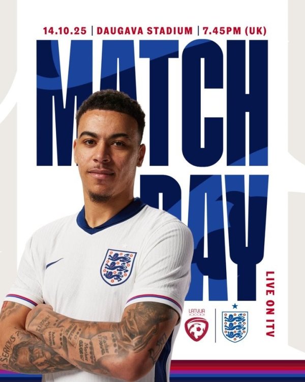 英格兰官推晒海报预热世初赛：用得手规律十月国外比赛日